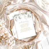 Baby in bloom Greenery & Gold Baby shower Kaart