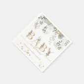 Baby in bloom Greenery & Gold Baby shower Servet (Hoek)