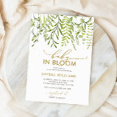 Baby in Bloom | groen Baby shower Kaart