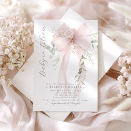 Baby in Bloom Groene Boog Elegante Baby shower Kaart