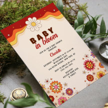Baby in Bloom Groovy Retro Hippie Flowers