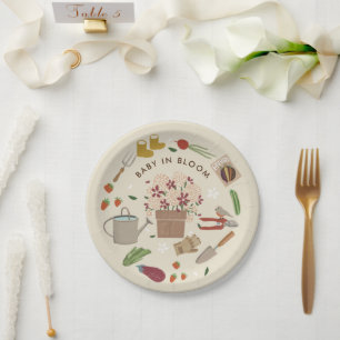 Baby in Bloom Growing Garden Family Baby shower Papieren Bordje