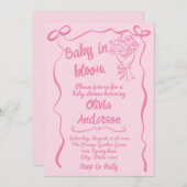 Baby in Bloom Hand getrokken Bloem Boeket Douche Kaart (Voorkant / Achterkant)