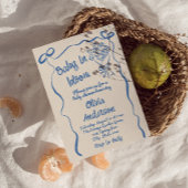 Baby in Bloom Hand getrokken Bloem Boeket Douche Kaart