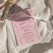 Baby in Bloom Hand getrokken Bloem Boeket Douche Kaart