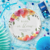 Baby in Bloom heldere zomerbloem Papieren Bordje (Feest)