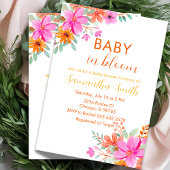 Baby in Bloom heldere zomerse bloemendouche Kaart