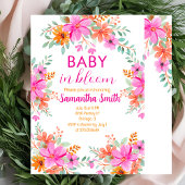 Baby in Bloom heldere zomerse bloemendouche Kaart