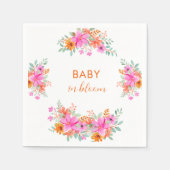 Baby in Bloom heldere zomerse bloemendouche Servet (Voorkant)