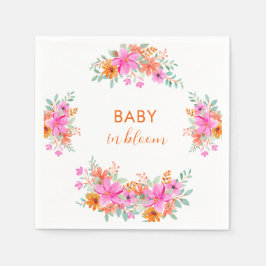 Baby in Bloom heldere zomerse bloemendouche Servet