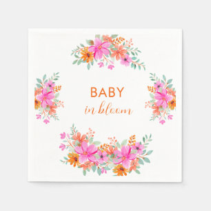 Baby in Bloom heldere zomerse bloemendouche Servet