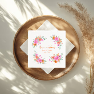 Baby in Bloom heldere zomerse bloemendouche Servet