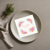 Baby in Bloom heldere zomerse bloemendouche Servet