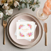 Baby in Bloom heldere zomerse bloemendouche Servet