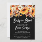 Baby in Bloom Herfst Bloemen Baby shower Kaart (Voorkant)