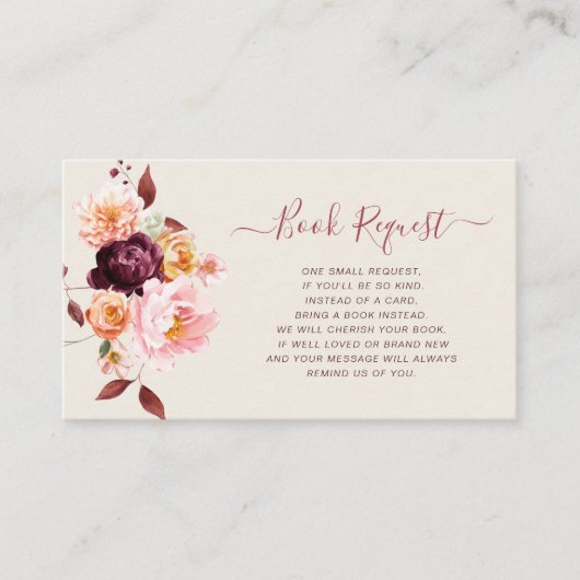 baby in bloom herfst bloemenboek aanvraagkaart informatiekaartje (Voorkant)