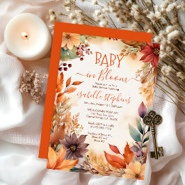Baby in Bloom Herfst Floral Lijst Baby shower Kaart