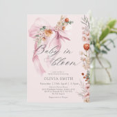 Baby in Bloom Herfst Garden Baby shower Kaart (Staand voorkant)