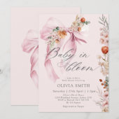 Baby in Bloom Herfst Garden Baby shower Kaart (Voorkant / Achterkant)