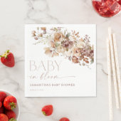 Baby in Bloom herfst herfstbloemen baby shower Servet (Insitu)