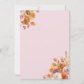 Baby in Bloom HERFST Pink Bow Baby shower Uitnodig Kaart (Achterkant)