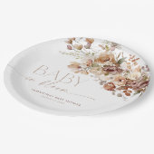 Baby in Bloom herfst rustieke floral baby shower Papieren Bordje (Gekanteld)