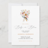 Baby In Bloom Herfstbloem met een Boog Baby shower Kaart (Voorkant)