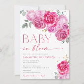 Baby in Bloom hete roze fuchsia heldere bloemenmei Kaart (Voorkant)