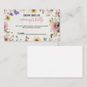 Baby in Bloom Hoe groot is het buikbiljet van mama Plaatskaartje (Voorkant / Achterkant)