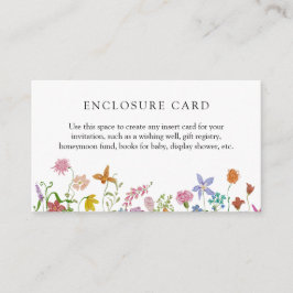 Baby in Bloom Insteekkaart | Wilde Bloemen Baby Sh Informatiekaartje