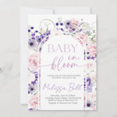 Baby in Bloom Invitation Baby shower Kaart (Voorkant)