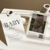 Baby in Bloom Invitation Minimalistisch Baby showe Kaart