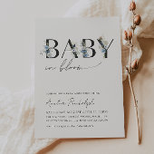 Baby in Bloom Invitation Minimalistisch Baby showe Kaart
