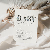 Baby in Bloom Invitation Minimalistisch Baby showe Kaart
