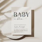 Baby in Bloom Invitation Minimalistisch Baby showe Kaart