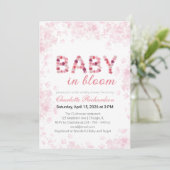 Baby in Bloom Invitation | Spring baby shower Kaart (Staand voorkant)