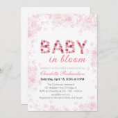 Baby in Bloom Invitation | Spring baby shower Kaart (Voorkant / Achterkant)