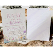 Baby in Bloom Invitation, Wildflower Baby shower Kaart