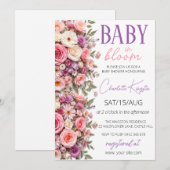 Baby in Bloom Invitation, Wildflower Baby shower Kaart (Voorkant / Achterkant)