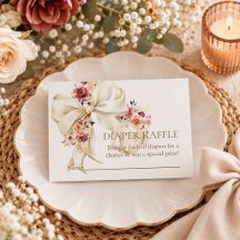 Baby in Bloom Ivoren Boog Baby Shower Luier Raffle
