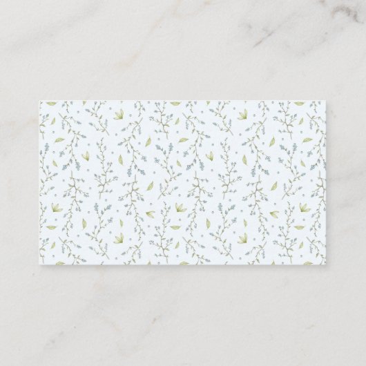 Baby in Bloom jongen luier loterij tickets Informatiekaartje (Achterkant)