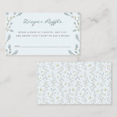 Baby in Bloom jongen luier loterij tickets Informatiekaartje (Voorkant / Achterkant)