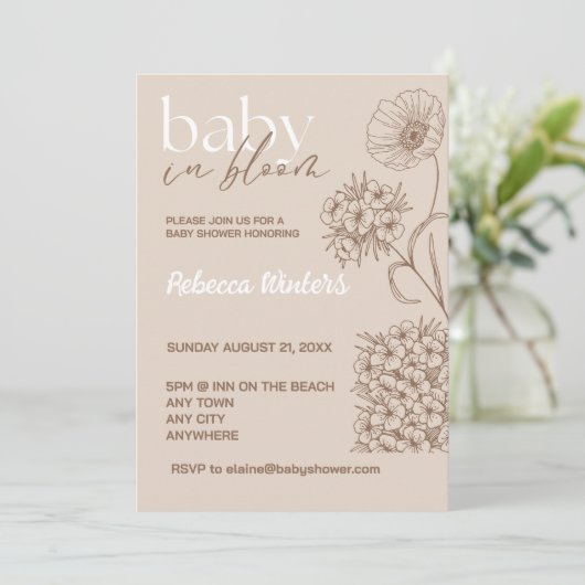 Baby in Bloom Kaart (Staand voorkant)