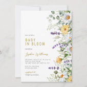 Baby in Bloom Kamille & Eucalyptus Baby shower Kaart (Voorkant)