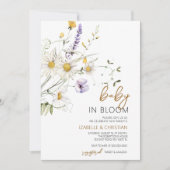 Baby in Bloom Kamille Wilde Bloemen Shower Kaart (Voorkant)