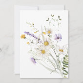 Baby in Bloom Kamille Wilde Bloemen Shower Kaart (Achterkant)