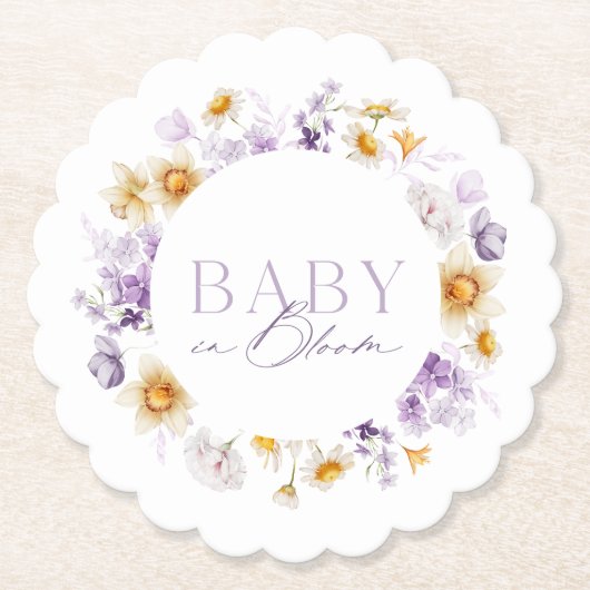 Baby in Bloom Kartonnen Onderzetters (Voorkant)