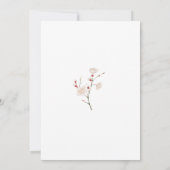 Baby in Bloom Kersenbloesem Douche Uitnodiging (Achterkant)