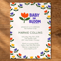 Baby in Bloom Kleurrijke Bloemige Moderne Baby Sho