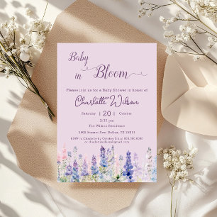 Baby In Bloom Kleurrijke Lupine Bloemen Baby Showe Kaart